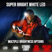 Foxelli Led Headlamp Rechargeable 