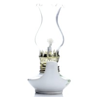 Purism Style - Porcelain & Glass Kerosene Lamp Table Oil Lamp Lantern