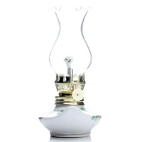 Purism Style - Porcelain & Glass Kerosene Lamp Table Oil Lamp Lantern