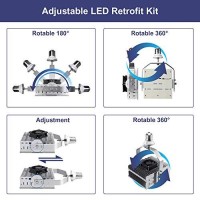 Openlux 240W Shoebox Led Retrofit Kits Parking Lot Tennis Court Lights E39 Mogul Base 5000K Dlc Etl Listed Ac200-480V