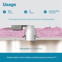 Sunco Can Lights For Ceiling 4 Inch Remodel Recessed Lighting Housing 120277V Tp24 Connector Included Air Tight Steel Can Easy