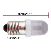 Gutreise 10Pcs E10 Screw Dc12V Warm White Spot Led Bulb Light Lamps +10Pcs E10 Base (Dc12V, Warm White)