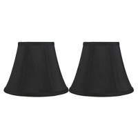 Urbanest Set Of 2 Softback Bell Lampshade, Faux Silk, 5-Inch By 9-Inch By 7-Inch, Black, Spider-Fitter