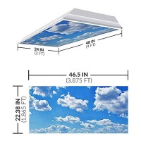 Octo Lights Fluorescent Light Covers For Classroom Office - Eliminate Harsh Glare Causing Eyestrain And Headaches. Office & Classroom Decorations - Cloud 001