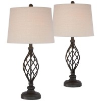 Franklin Iron Works Annie Traditional Rustic Farmhouse Table Lamps 28