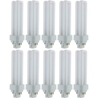 Sunlite Pld13/E/Sp35K/10Pk 3500K Neutral White Fluorescent 13W Pld Double U-Shaped Twin Tube Cfl Bulbs With 4-Pin G24Q-1 Base (10 Pack)