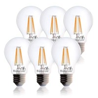 Bioluz Led 92 Cri E26 Led Bulb 40 Watt Dimmable Edison Bulbs Warm White Clear Pendant Light Bulbs Ul Listed Title 20 High Efficacy Lighting 6-Pack