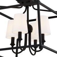 Libby Langdon For Crystorama Sylvan 4 Light Dark Bronze Ceiling Mount