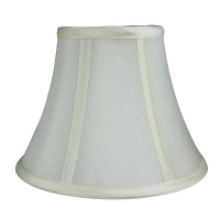 Urbanest Softback Bell Lampshade, Faux Silk, 5-Inch By 9-Inch By 7-Inch, Eggshell, Spider-Fitter