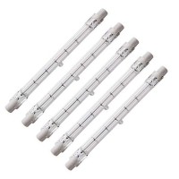 Ctkcom 300-Watt 4.7-Inch T3 Halogen Bulbs(5 Pack) - J Type 118Mm Double Ended Halogen Bulbs R7S Double Ended Filament Flood Lights Quartz Tube Lamps 120V,5 Pack