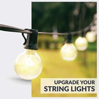 Newhouse Lighting Pstringbulb30 Indoor/Outdoor Weatherproof G40 Replacement Party String Light With E12 Base (25-Pack), Clear