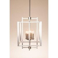 Brushed Nickel Industrial Single Cage Pendant