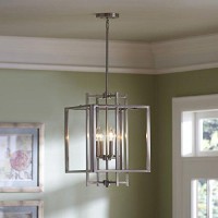 Brushed Nickel Industrial Single Cage Pendant