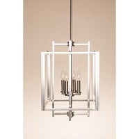 Brushed Nickel Industrial Single Cage Pendant