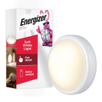 Energizer Tap Light, Battery Operated, Soft White, Push On/Off Wireless, Portable And Convenient, Perfect For Under Cabinets, Closet, Attic, Nightstand,Nursery, Bathroom, Hallway, 36521, 1 Pack