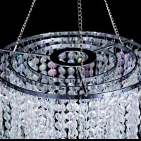 Sparkling Iridescent Beaded Chandeliers 8.6 Inches Diameter For Wedding Centerpiece Living Room Bedroom Event Party