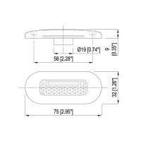 Aqua Signal 16430-7 Led Oval Light - 2.95