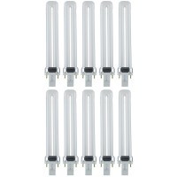 Sunlite Pl13/Sp27K/10Pk 2-Pin Fluorescent 13W 2700K Warm White U Shaped Pl Cfl Twin Tube Plugin Light Bulbs With Gx23 Base (10 Pack)