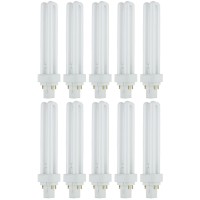 Sunlite Pld26/E/Sp30K/10Pk 3000K Warm White Fluorescent 26W Pld Double U-Shaped Twin Tube Cfl Bulbs With 4-Pin G24Q-3 Base (10 Pack)