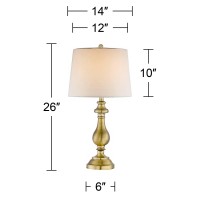 Regency Hill Fairlee Traditional Candlestick Style Table Lamps 26