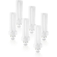 (6 Pack) Plt-42W 865, 4 Pin Gx24Q-4, 42 Watt Triple Tube, Compact Fluorescent Light Bulb