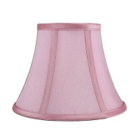 Urbanest Softback Bell Lampshade, Faux Silk, 5-Inch By 9-Inch By 7-Inch, Pink, Spider-Fitter