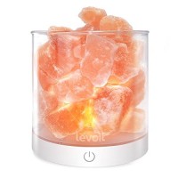 Levoit Cora Himalayan, Pink Rock Large Crystal Natural Himilian Sea Salt (Etl Certified) Dimmer Night Light,Gift Lamp, Dimmable Touch Switch