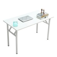 Need 47 Inches Computer Desk Office Desk Folding Table With Bifma Certification Computer Table Workstation, White Ac5Dw-120