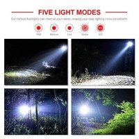 Letmy Led Tactical Flashlight S1000 Pro - 2 Pack Bright Military Grade Flashlights High Lumens - Portable Handheld Flash Lights With 5 Modes, Zoomable, Waterproof For Camping Outdoor Emergency