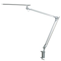 Phive Cl-1 Led Architect Desk Lamp/Clamp On Desk Lamp,Metal Swing Arm Dimmable Drafting Table Lamp (Touch Control,Eye-Caring,Memory Function,Highly Adjustable Office/Task//Workbench/Work Light) Silver