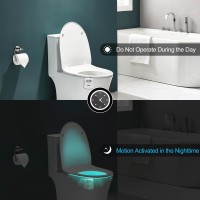 Toilet Night Light Motion Sensor Activated By Zszt 8 Colors Changing Toilet Bowl Nightlight For Bathroom Perfect For Using Toi