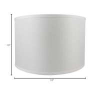 Urbanest Classic Drum Smooth Linen Lampshade 16Inch By 16Inch By 10Inch Off White