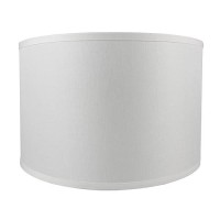 Urbanest Classic Drum Smooth Linen Lampshade 16Inch By 16Inch By 10Inch Off White