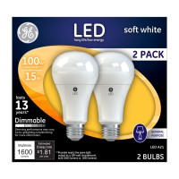 Product DescriptionGE Soft White LED A21 General Purpose light bulbs offer outstanding energy efficiency and longlasting performance It offers soft warm light Use GE LED general purpose light in table lamps sconces and open fixtures to replace 100watt inc