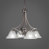 Zilo 4 Light Chandelier Shown In Graphite Finish With 7