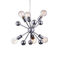 Jojospring Lorena Sputnik Chrome Finish Industrial Chandelier With 6 Lights