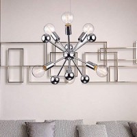 Jojospring Lorena Sputnik Chrome Finish Industrial Chandelier With 6 Lights