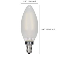 Satco S9868 35 Watt B11 Led Light Bulb Frosted Candelabra Base 2700K Warm White 120 V 6 Pack