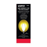 Satco S9868 35 Watt B11 Led Light Bulb Frosted Candelabra Base 2700K Warm White 120 V 6 Pack