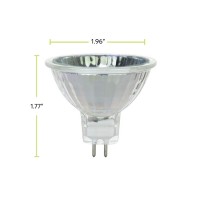 Sterl Lighting - 50 Watt Mr16 Landscape Light Bulbs Gu5.3 2 Pin Base 12V 1.77Inch 680Lm Indoor/Outdoor Flood Mr16 Halogen Lamp For Under Cabinet Or Hood Range 50W 2700K Warm White Clear - 10 Pack