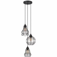 Beautifully brighten up your space with Novogratz x Globes Tarley 3Light Hanging Pendant Classically designed with a classic finish and a clear ribbed glass shade the wide brim and brushed steel shade accents bring this fixture into the modern age of ligh