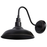 Aa Warehousing El0523Ib: 1-Light Outdoor Wall Lamp With Metal Shade,Imperial Black