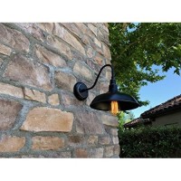 Aa Warehousing El0523Ib: 1-Light Outdoor Wall Lamp With Metal Shade,Imperial Black