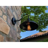 Aa Warehousing El0523Ib: 1-Light Outdoor Wall Lamp With Metal Shade,Imperial Black