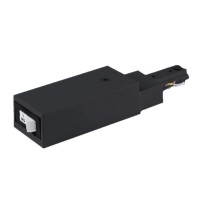 Wac Limited H Track Slim Live End Connector Current Limiter With Switch 10 Amp In Black