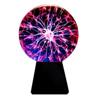 Lebbeen Glass Plasma Ball Sphere Lightning Light Lamp Party Magical Ball Electrostatic Flashing Ball (4.0 Inches)