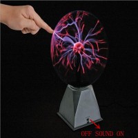 Lebbeen Glass Plasma Ball Sphere Lightning Light Lamp Party Magical Ball Electrostatic Flashing Ball (4.0 Inches)