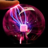 Lebbeen Glass Plasma Ball Sphere Lightning Light Lamp Party Magical Ball Electrostatic Flashing Ball (4.0 Inches)