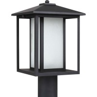 Sea Gull Lighting 8912912 Hunnington One Light Outdoor Post Lantern Black