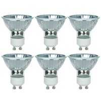 Sunlite 40713 Led Mr16 Halogen Reflector Spotlight Bulb, 50 Watts, 370 Lumen, 120 Volts, 38 Narrow Flood, 100 Cri, Gu10 Twist & Lock Base, Cover Guard, Dimmable, 3200K Warm White, 6 Count